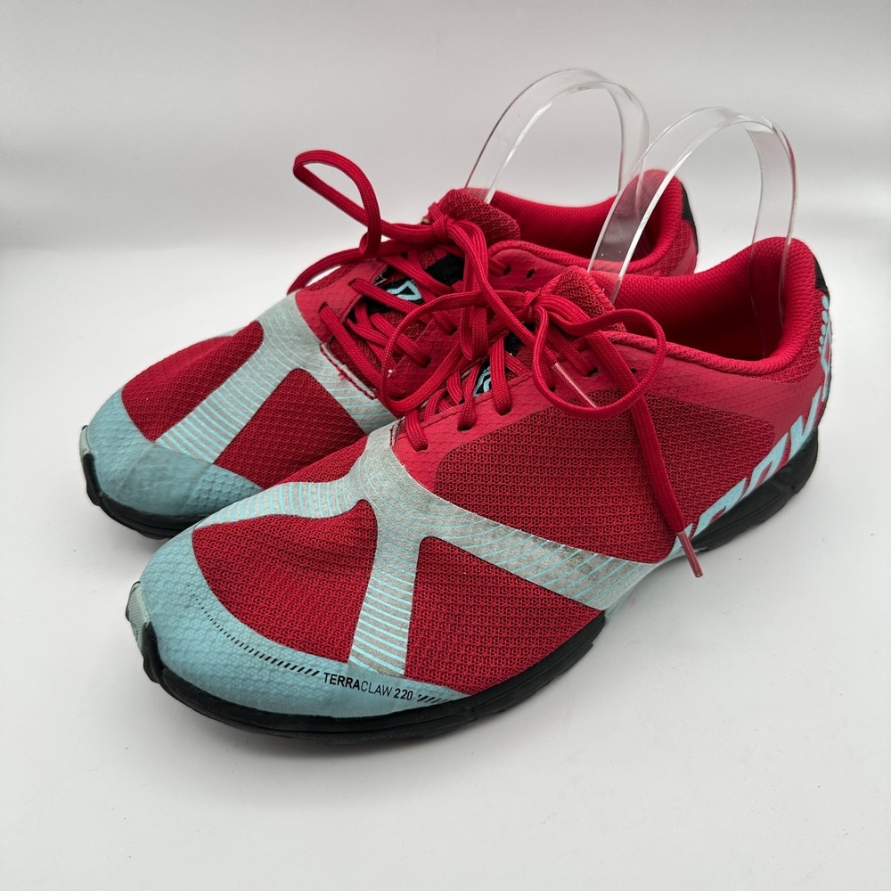 Inov-8 Terraclaw 220 Trail Running Shoes Red Blue US Womens 10 Gorpcore Training